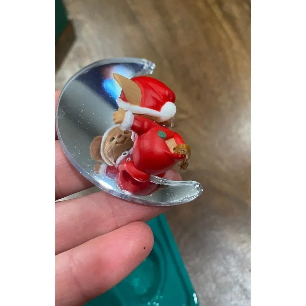 Vintage‎ Hallmark Mouse to the Moon handcrafted ornament 1986 Christmas Holiday